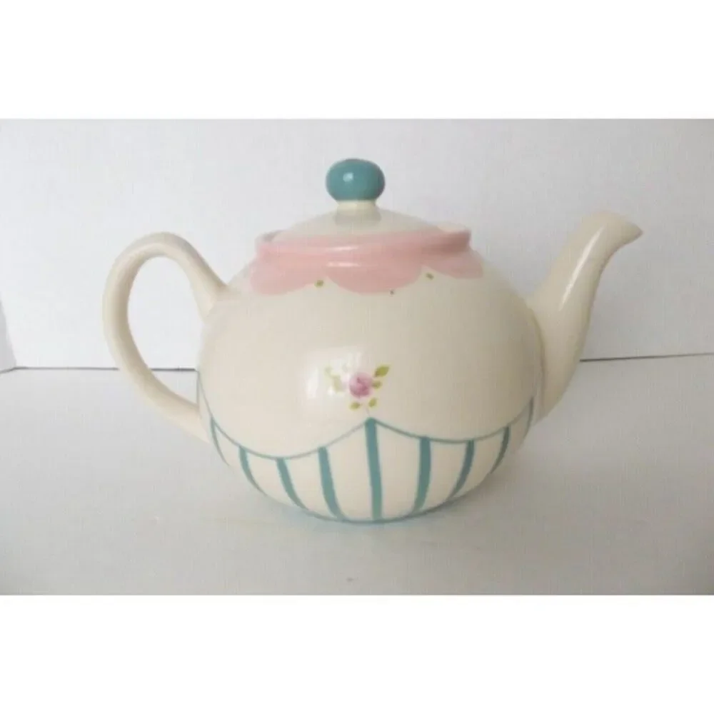 Gabriella Miller Teapot Tea Pot Shabby Chic Parlour Rose Ceramic Rare